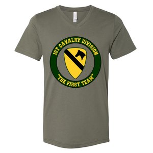 1st Cavalry Division Veteran Always A Soldier Military Xmas V-Neck T-Shirt