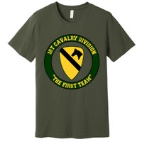 1st Cavalry Division Veteran Always A Soldier Military Xmas Premium T-Shirt