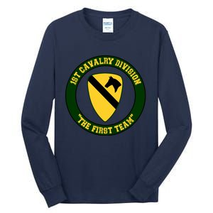 1st Cavalry Division Veteran Always A Soldier Military Xmas Tall Long Sleeve T-Shirt