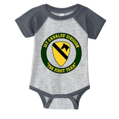 1st Cavalry Division Veteran Always A Soldier Military Xmas Infant Baby Jersey Bodysuit