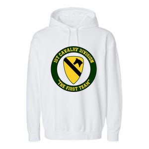 1st Cavalry Division Veteran Always A Soldier Military Xmas Garment-Dyed Fleece Hoodie