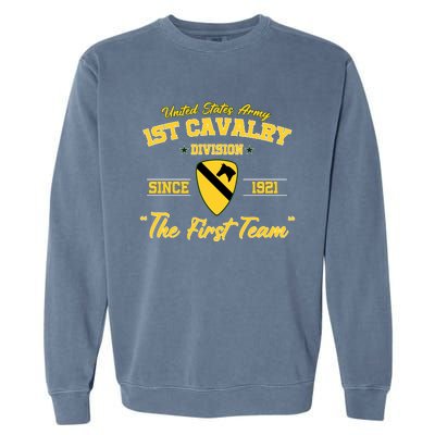 1st Cavalry Division Veteran Always A Soldier Military Xmas Garment-Dyed Sweatshirt