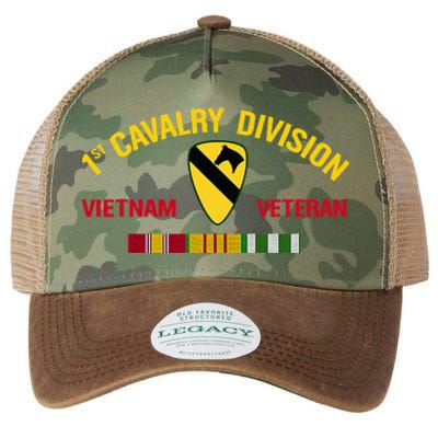 1st Cavalry Division Vietnam Veteran 1st Air Cav In Vietnam Legacy Tie Dye Trucker Hat