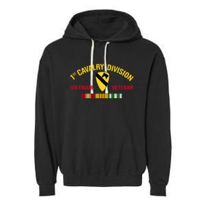 1st Cavalry Division Vietnam Veteran 1st Air Cav In Vietnam Garment-Dyed Fleece Hoodie