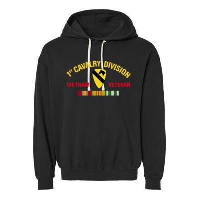 1st Cavalry Division Vietnam Veteran 1st Air Cav In Vietnam Garment-Dyed Fleece Hoodie