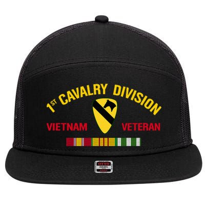 1st Cavalry Division Vietnam Veteran 1st Air Cav In Vietnam 7 Panel Mesh Trucker Snapback Hat