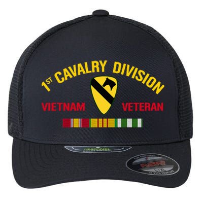 1st Cavalry Division Vietnam Veteran 1st Air Cav In Vietnam Flexfit Unipanel Trucker Cap