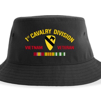 1st Cavalry Division Vietnam Veteran 1st Air Cav In Vietnam Sustainable Bucket Hat