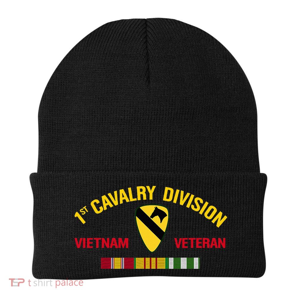 1st Cavalry Division Vietnam Veteran 1st Air Cav In Vietnam Beanie