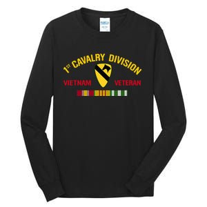 1st Cavalry Division Vietnam Veteran 1st Air Cav In Vietnam Tall Long Sleeve T-Shirt