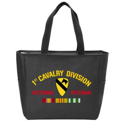 1st Cavalry Division Vietnam Veteran 1st Air Cav In Vietnam Zip Tote Bag