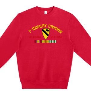 1st Cavalry Division Vietnam Veteran 1st Air Cav In Vietnam Premium Crewneck Sweatshirt