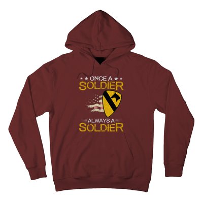 1st Cavalry Division Veteran Always A Soldier Military Xmas Hoodie