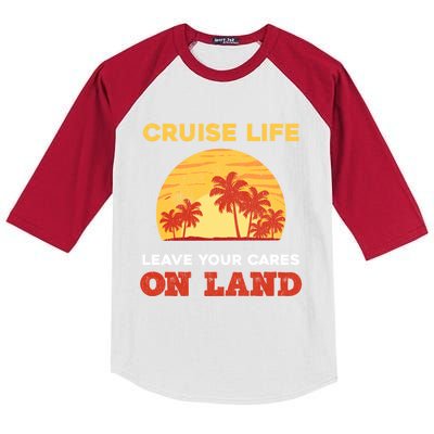 1St Cruise Design For Fist Time Cruisers Gift Kids Colorblock Raglan Jersey