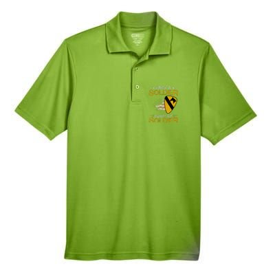 1st Cavalry Division Veteran Always a Soldier Military Xmas Men's Origin Performance Pique Polo