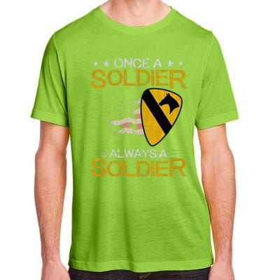 1st Cavalry Division Veteran Always a Soldier Military Xmas Adult ChromaSoft Performance T-Shirt