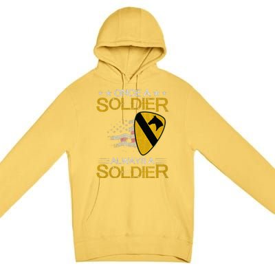 1st Cavalry Division Veteran Always a Soldier Military Xmas Premium Pullover Hoodie