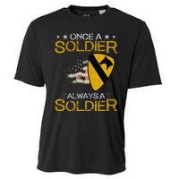 1st Cavalry Division Veteran Always a Soldier Military Xmas Cooling Performance Crew T-Shirt