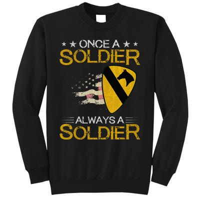 1st Cavalry Division Veteran Always a Soldier Military Xmas Sweatshirt