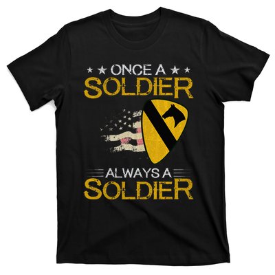 1st Cavalry Division Veteran Always a Soldier Military Xmas T-Shirt