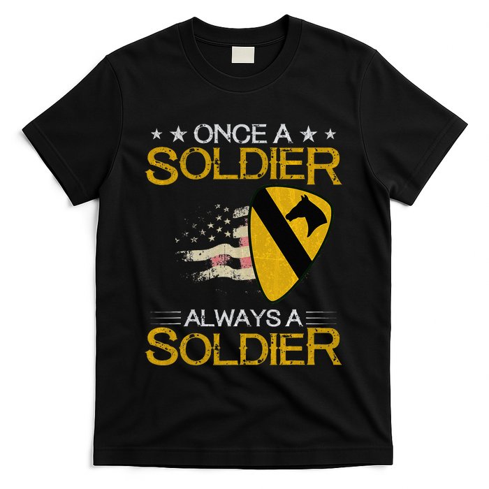 1st Cavalry Division Veteran Always a Soldier Military Xmas T-Shirt