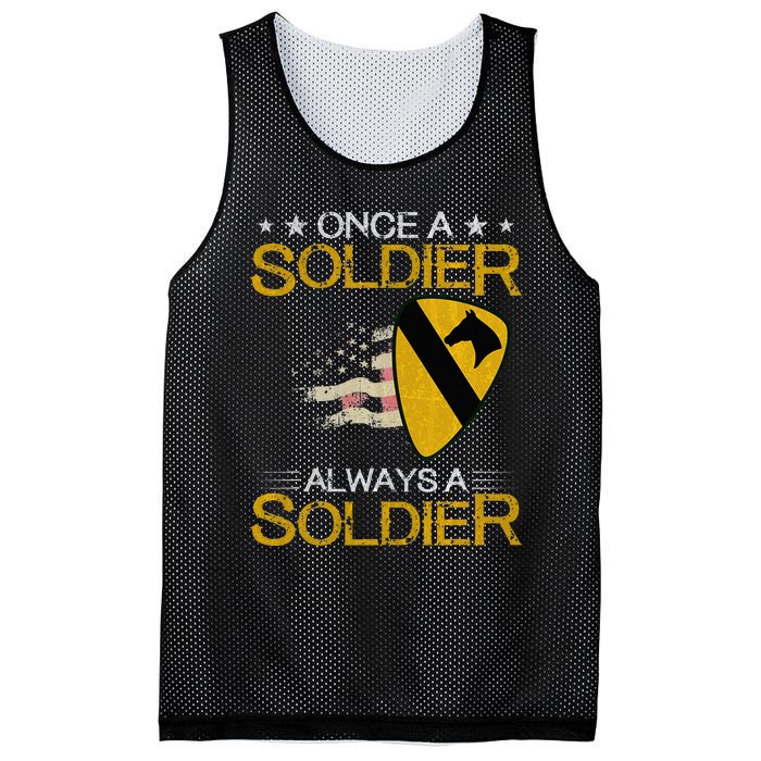 1st Cavalry Division Veteran Always a Soldier Military Xmas Mesh Reversible Basketball Jersey Tank