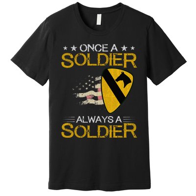 1st Cavalry Division Veteran Always a Soldier Military Xmas Premium T-Shirt