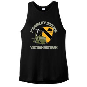 1st Cavalry Division Vietnam Veteran Uh1 Gunship Veteran Day Gift Ladies PosiCharge Tri-Blend Wicking Tank