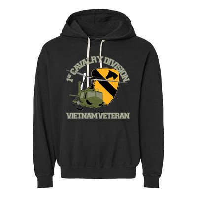 1st Cavalry Division Vietnam Veteran Uh1 Gunship Veteran Day Gift Garment-Dyed Fleece Hoodie