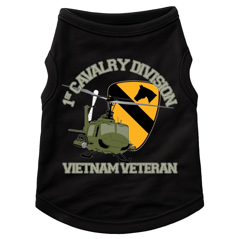 1st Cavalry Division Vietnam Veteran Uh1 Gunship Veteran Day Gift Doggie Tank