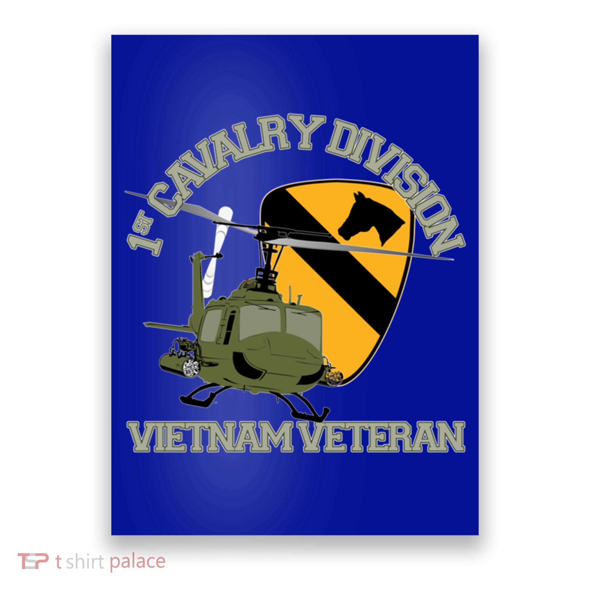 1st Cavalry Division Vietnam Veteran Uh1 Gunship Veteran Day Gift Poster