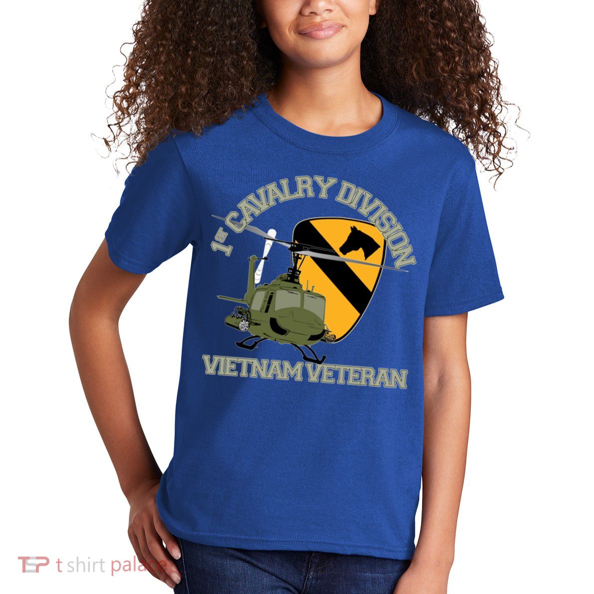 1st Cavalry Division Vietnam Veteran Uh1 Gunship Veteran Day Gift Kids T-Shirt