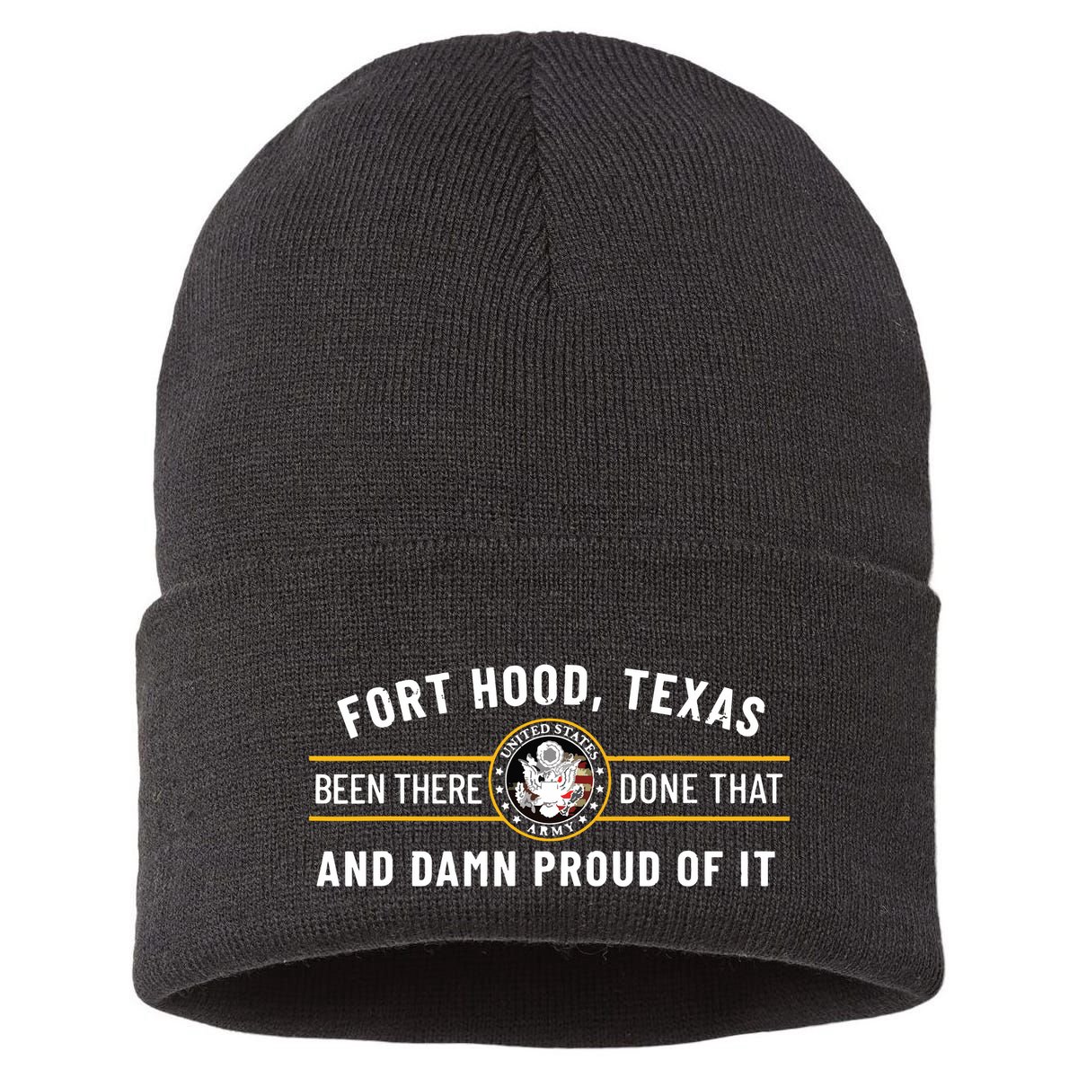 1st Cavalry Division Fort Hood Texas Veteran Gift Sustainable Knit Beanie