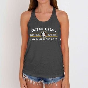 1st Cavalry Division Fort Hood Texas Veteran Gift Women's Knotted Racerback Tank