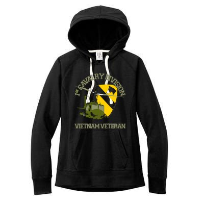 1st Cavalry Division Vietnam Veteran UH1 Gunship Veteran Day Women's Fleece Hoodie