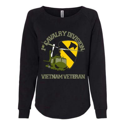 1st Cavalry Division Vietnam Veteran UH1 Gunship Veteran Day Womens California Wash Sweatshirt