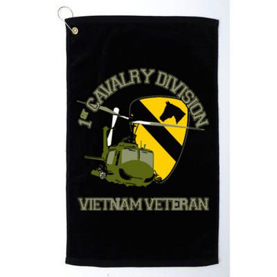 1st Cavalry Division Vietnam Veteran UH1 Gunship Veteran Day Platinum Collection Golf Towel