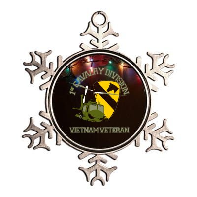 1st Cavalry Division Vietnam Veteran UH1 Gunship Veteran Day Metallic Star Ornament