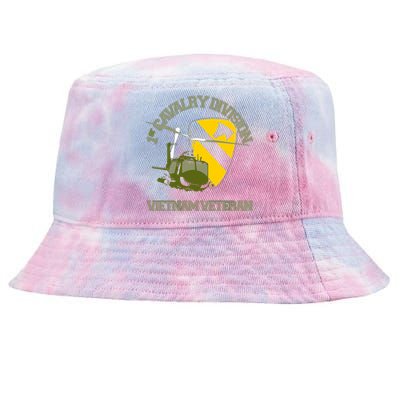 1st Cavalry Division Vietnam Veteran UH1 Gunship Veteran Day Tie-Dyed Bucket Hat