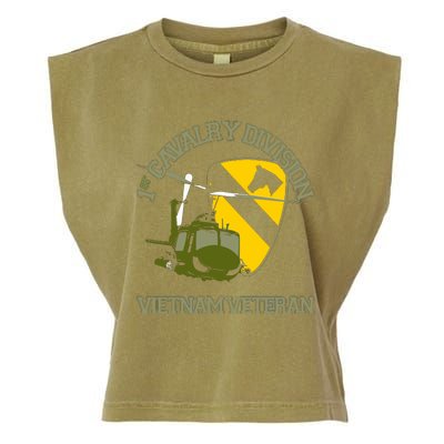 1st Cavalry Division Vietnam Veteran UH1 Gunship Veteran Day Garment-Dyed Women's Muscle Tee