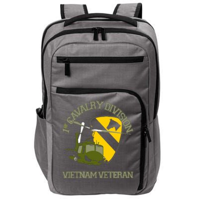 1st Cavalry Division Vietnam Veteran UH1 Gunship Veteran Day Impact Tech Backpack