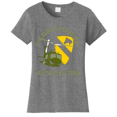 1st Cavalry Division Vietnam Veteran UH1 Gunship Veteran Day Women's T-Shirt