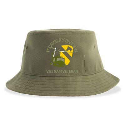 1st Cavalry Division Vietnam Veteran UH1 Gunship Veteran Day Sustainable Bucket Hat