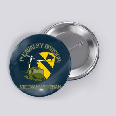 1st Cavalry Division Vietnam Veteran UH1 Gunship Veteran Day Button