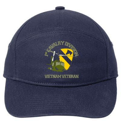 1st Cavalry Division Vietnam Veteran UH1 Gunship Veteran Day 7-Panel Snapback Hat