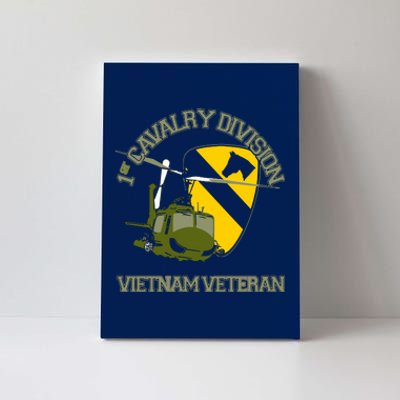 1st Cavalry Division Vietnam Veteran UH1 Gunship Veteran Day Canvas