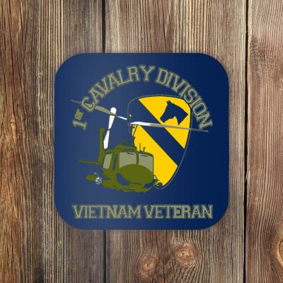 1st Cavalry Division Vietnam Veteran UH1 Gunship Veteran Day Coaster