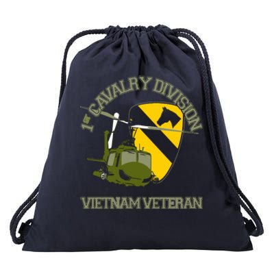 1st Cavalry Division Vietnam Veteran UH1 Gunship Veteran Day Drawstring Bag