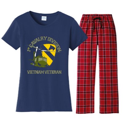 1st Cavalry Division Vietnam Veteran UH1 Gunship Veteran Day Women's Flannel Pajama Set