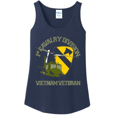 1st Cavalry Division Vietnam Veteran UH1 Gunship Veteran Day Ladies Essential Tank